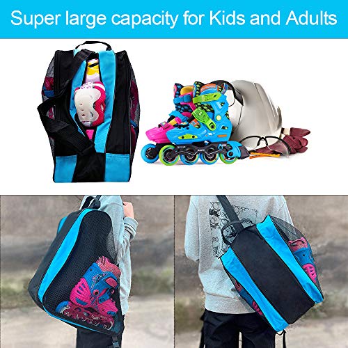 PERFETSELL Mochila para Patines Bolsa Patines para Guardar Patines en Linea Patines de Cuatro Ruedas Patines Roller Patinaje Artistico 3 Compartimentos Bolsa para Patines Casco Protecciones 39x30x20cm PERFETSELL Mochila para Patines Bolsa Patines para Guardar Patines en Linea Patines de Cuatro Ruedas Patines Roller Patinaje Artistico 3 Compartimentos Bolsa para Patines Casco Protecciones 39x30x20cm