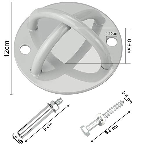 PERFETSELL Soporte Anclaje Trx Techo y Pared en X Anclaje para Pared Suspensión de Ganchos para Techo Entrenamiento en Suspensión Gancho Techo para TRX Saco de Boxeo Sillas, Carga: 300 kg + 4 Tonillos