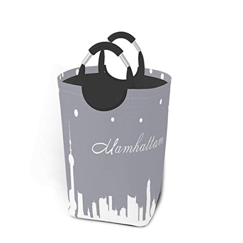 Perfil de la ciudad de Shanghai Cestas de almacenamiento blancas Cesto flexible para ropa sucia Bolsa organizadora ecológica Carro clasificador extraíble Lugar seguro para el dormitorio Apartamento La