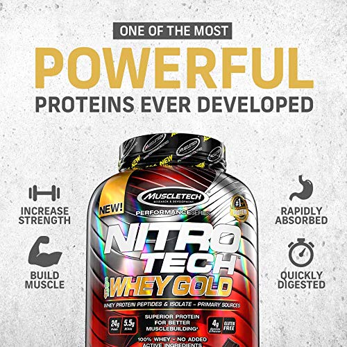 Performance Series Nitro-Tech 100% Whey Gold 5 lb (2270 g) Galletas y crema Performance Series Nitro-Tech 100% Whey Gold 5 lb (2270 g) Galletas y crema
