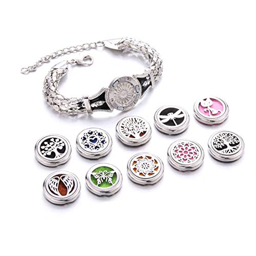 Perfume pulsera esencial de aromaterapia difusor de aceites señora de la pulsera del acero inoxidable Árbol de la Vida Difusor / Bauhinia pequeña caja de pulsera con incrustaciones de cristal con el r Perfume pulsera esencial de aromaterapia difusor de aceites señora de la pulsera del acero inoxidable Árbol de la Vida Difusor / Bauhinia pequeña caja de pulsera con incrustaciones de cristal con el r
