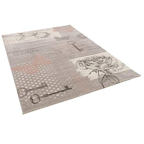 Pergamon Sevilla - Alfombra de Diseño Modernas - Clásica Rosa Gris Mariposa - 5 tamaños Pergamon Sevilla - Alfombra de Diseño Modernas - Clásica Rosa Gris Mariposa - 5 tamaños