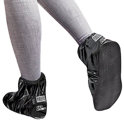 PERLETTI Cubrecalzado Impermeable de PVC - Resistente y Reutilizable - con Suela Antideslizante - galochas para Lluvia, Nieve y Fango - Modelo bajo - Negro (M (40-42), Negro) PERLETTI Cubrecalzado Impermeable de PVC - Resistente y Reutilizable - con Suela Antideslizante - galochas para Lluvia, Nieve y Fango - Modelo bajo - Negro (M (40-42), Negro)