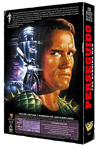 Perseguido BD 1987 The Running Man + DVD Extras VHS Retro + 8 Postales Edición Limitada y Numerada 1000 ejemplares [Blu-ray]