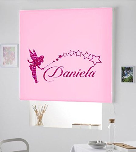 PERSIANA Estor Enrollable Infantil TRANSLUCIDO/Estor Personalizado con Nombre Y Dibujo Hada- Cortinas HABITACION Infantil (140X175, Rosa Palo) PERSIANA Estor Enrollable Infantil TRANSLUCIDO/Estor Personalizado con Nombre Y Dibujo Hada- Cortinas HABITACION Infantil (140X175, Rosa Palo)