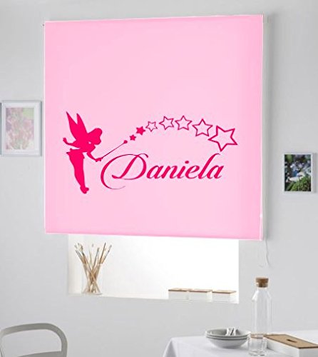 PERSIANA Estor Enrollable Infantil TRANSLUCIDO/Estor Personalizado con Nombre Y Dibujo Hada- Cortinas HABITACION Infantil (140X175, Rosa Palo) PERSIANA Estor Enrollable Infantil TRANSLUCIDO/Estor Personalizado con Nombre Y Dibujo Hada- Cortinas HABITACION Infantil (140X175, Rosa Palo)