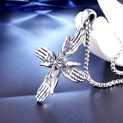 Personalidad pendiente de la joyería Neutro collar de regalo de moda de acero inoxidable Aerfeisi los hombres de palma punto de cruz colgante de Mujeres de retro - Bandas Ideal for gimnasio, trabajo, Personalidad pendiente de la joyería Neutro collar de regalo de moda de acero inoxidable Aerfeisi los hombres de palma punto de cruz colgante de Mujeres de retro - Bandas Ideal for gimnasio, trabajo,