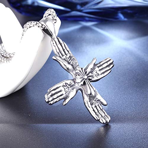 Personalidad pendiente de la joyería Neutro collar de regalo de moda de acero inoxidable Aerfeisi los hombres de palma punto de cruz colgante de Mujeres de retro - Bandas Ideal for gimnasio, trabajo, Personalidad pendiente de la joyería Neutro collar de regalo de moda de acero inoxidable Aerfeisi los hombres de palma punto de cruz colgante de Mujeres de retro - Bandas Ideal for gimnasio, trabajo,