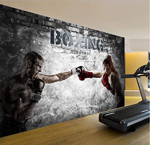 Personalizado Cualquier Tamaño Mural Wallpaper 3D Resumen Gimnasio Boxeo Belleza Chico Sala De Estar Sofá Tv Muebles Para El Hogar Mural Paño De Seda 150X105 Cm