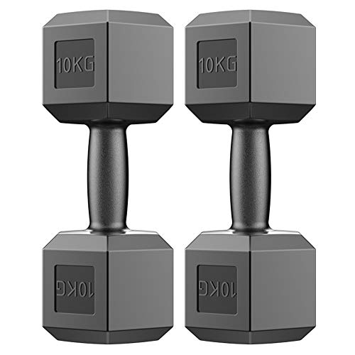 Pesas de Mano con Mancuernas hexagonales Equipo de Entrenamiento y Ejercicio para Entrenamientos en casa y Fitness Elija el Peso (2,5 kg, 5 kg, 7,5 kg, 10 kg),2.5kgx2