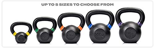 Pesas Rusas Kettlebell Hierro Fundido - Entrenamiento Fitness Pilates Gimnasio Culturismo - Ejercicio en Casa Entrenamiento de Fuerza - 4-20 kg (8 kg, Negro) Pesas Rusas Kettlebell Hierro Fundido - Entrenamiento Fitness Pilates Gimnasio Culturismo - Ejercicio en Casa Entrenamiento de Fuerza - 4-20 kg (8 kg, Negro)