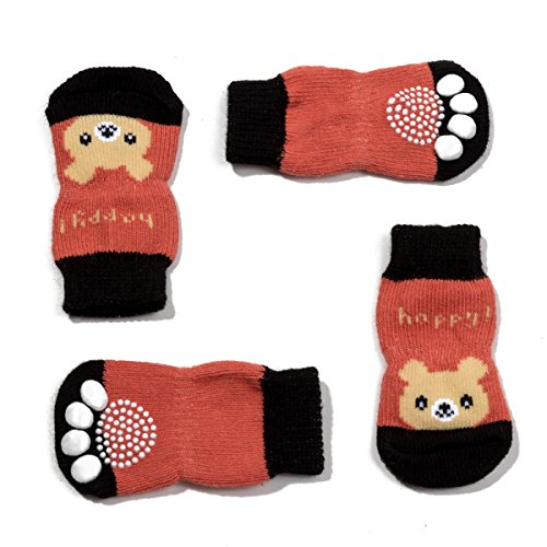 Pet Heroic 6 tamaños Calcetines Antideslizantes para Perros Gatos, Protectores de Patas para Perros Gatos, Control de tracción para el Uso en Interiores, Ajuste para Perros Tamaño mediana y grande Pet Heroic 6 tamaños Calcetines Antideslizantes para Perros Gatos, Protectores de Patas para Perros Gatos, Control de tracción para el Uso en Interiores, Ajuste para Perros Tamaño mediana y grande