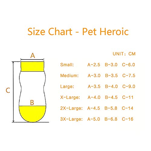 Pet Heroic 6 tamaños Calcetines Antideslizantes para Perros Gatos, Protectores de Patas para Perros Gatos, Control de tracción para el Uso en Interiores, Ajuste para Perros Tamaño mediana y grande