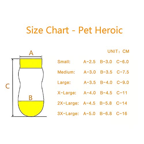 Pet Heroic 6 tamaños Calcetines Antideslizantes para Perros Gatos, Protectores de Patas para Perros Gatos, Control de tracción para el Uso en Interiores, Ajuste para Perros Tamaño mediana y grande Pet Heroic 6 tamaños Calcetines Antideslizantes para Perros Gatos, Protectores de Patas para Perros Gatos, Control de tracción para el Uso en Interiores, Ajuste para Perros Tamaño mediana y grande