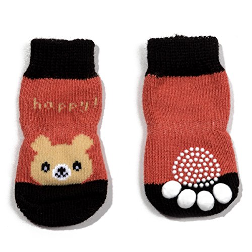 Pet Heroic 6 tamaños Calcetines Antideslizantes para Perros Gatos, Protectores de Patas para Perros Gatos, Control de tracción para el Uso en Interiores, Ajuste para Perros Tamaño mediana y grande Pet Heroic 6 tamaños Calcetines Antideslizantes para Perros Gatos, Protectores de Patas para Perros Gatos, Control de tracción para el Uso en Interiores, Ajuste para Perros Tamaño mediana y grande