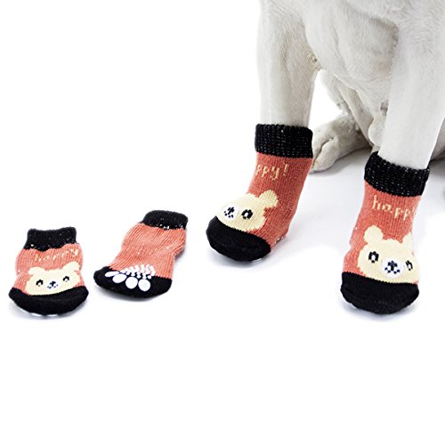 Pet Heroic 6 tamaños Calcetines Antideslizantes para Perros Gatos, Protectores de Patas para Perros Gatos, Control de tracción para el Uso en Interiores, Ajuste para Perros Tamaño mediana y grande Pet Heroic 6 tamaños Calcetines Antideslizantes para Perros Gatos, Protectores de Patas para Perros Gatos, Control de tracción para el Uso en Interiores, Ajuste para Perros Tamaño mediana y grande
