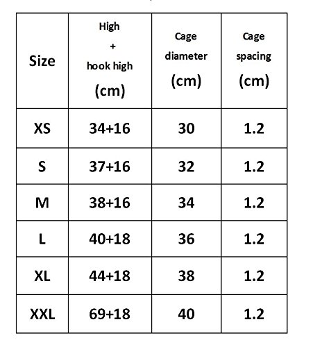 Pet Online En forma de jaula, jaula de visualización circulares de acero inoxidable ultra-fine pitch 1.2cm adecuado para todas las aves ,XXL