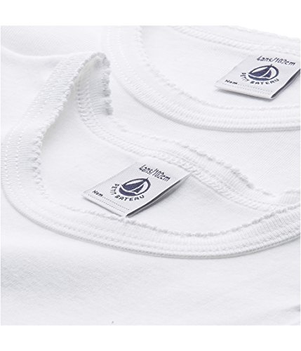 Petit Bateau 36790 Camiseta, Blanco (Special Lot 000), 116 (6años/114cm) (Pack de 2) para Niñas
