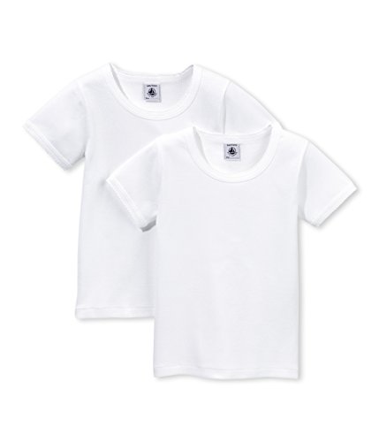 Petit Bateau 36790 Camiseta, Blanco (Special Lot 000), 116 (6años/114cm) (Pack de 2) para Niñas