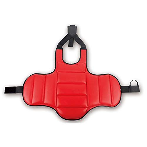 Peto Boxeo Karate Taekwondo Armadura del Pecho Protector Engranaje Hombres y Mujeres Adultos Niños protección Formación Gear Protector Karate Body Armor (Color : Red, Size : M)