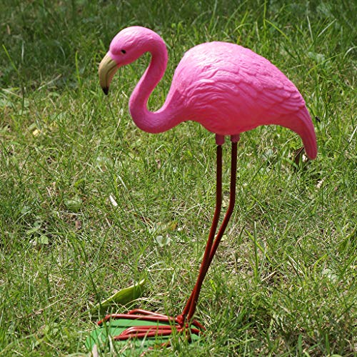 PETSOLA Flamenco Plastico Adorno de Jardín para Césped - Rosados Jardín del Flamenco Estanque Ornamento - 37 x 50cm PETSOLA Flamenco Plastico Adorno de Jardín para Césped - Rosados Jardín del Flamenco Estanque Ornamento - 37 x 50cm