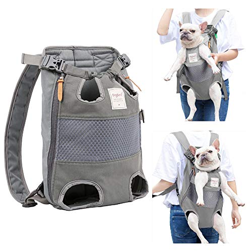 PETTOM Mochila Portaperro para Perro Gato Mascota Pequeño Cachorro Mediano, Transportin Transporte Adjustable Bolsa Delantera Piernas Afuera hasta 12 kg para Viaje Paseo Camping (Gris) PETTOM Mochila Portaperro para Perro Gato Mascota Pequeño Cachorro Mediano, Transportin Transporte Adjustable Bolsa Delantera Piernas Afuera hasta 12 kg para Viaje Paseo Camping (Gris)