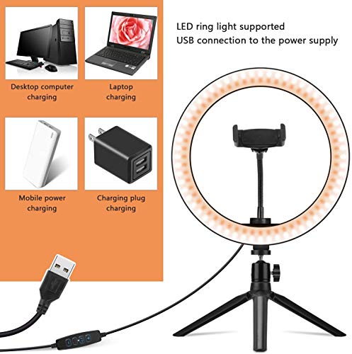 PEYOU Anillo de Luz LED, 10” Aro de Luz con Trípode, 3 Colores y 10 Brillos Regulables, Control Remoto, Soporte de Móvil, para Móvil y Cámara, Maquillaje, Selfie Vídeo, Youtube, TIK Tok PEYOU Anillo de Luz LED, 10” Aro de Luz con Trípode, 3 Colores y 10 Brillos Regulables, Control Remoto, Soporte de Móvil, para Móvil y Cámara, Maquillaje, Selfie Vídeo, Youtube, TIK Tok