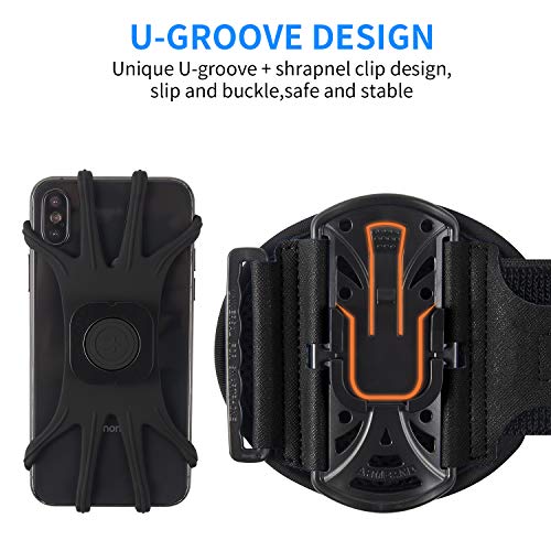 PEYOU Brazalete Movil Running, Desmontable Brazalete Deportivo para Correr con Rotación de 360°, Compatible 4 ''-6.5'' como iPhone 12/11/XR/X/XS/8/7/8Plus/7Plus, con Soporte para Llave, hasta 6,5" PEYOU Brazalete Movil Running, Desmontable Brazalete Deportivo para Correr con Rotación de 360°, Compatible 4 ''-6.5'' como iPhone 12/11/XR/X/XS/8/7/8Plus/7Plus, con Soporte para Llave, hasta 6,5"