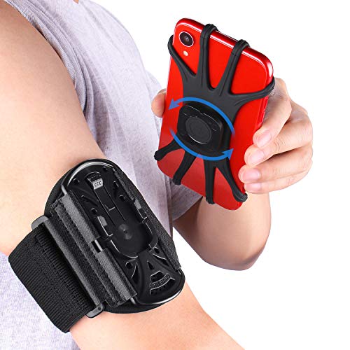 PEYOU Brazalete Movil Running, Desmontable Brazalete Deportivo para Correr con Rotación de 360°, Compatible 4 ''-6.5'' como iPhone 12/11/XR/X/XS/8/7/8Plus/7Plus, con Soporte para Llave, hasta 6,5" PEYOU Brazalete Movil Running, Desmontable Brazalete Deportivo para Correr con Rotación de 360°, Compatible 4 ''-6.5'' como iPhone 12/11/XR/X/XS/8/7/8Plus/7Plus, con Soporte para Llave, hasta 6,5"