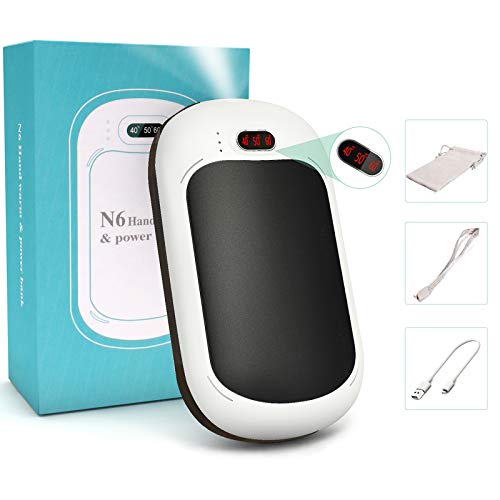 PEYOU Calentador de Manos Recargable, 7800mAh Banco de Energía Portátil con Luz LED Función de Iluminación, Tipo-C Calentador de Bolsillo para Mujeres - Regalo para Familia, Amigos PEYOU Calentador de Manos Recargable, 7800mAh Banco de Energía Portátil con Luz LED Función de Iluminación, Tipo-C Calentador de Bolsillo para Mujeres - Regalo para Familia, Amigos