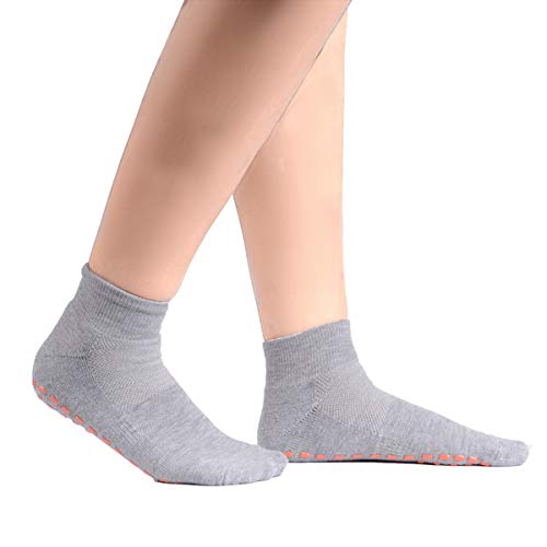 Pfedxoon 4 pares de calcetines antideslizantes antideslizantes de agarre pegajoso calcetines de yoga Pilates Hospital Calcetines Hombres Mujeres