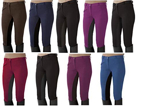 Pfiff - Pantalones de equitación con culera para niños, color Marrón (Brown/Black), tamaño: 140 Pfiff - Pantalones de equitación con culera para niños, color Marrón (Brown/Black), tamaño: 140