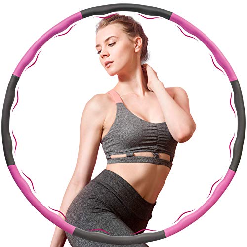 PGFUNNY Hula Hoop Fitness Hula Hoop Adultos Fitness Desmontable,Professional Hula Hoop para la reducción de Peso,para Que Los Adultos y Los Niños Hagan Ejercicio(con Cinta métrica y Bolsa)