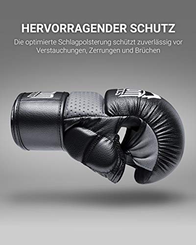 PHANTOM MMA Gloves RIOT - Protección óptima para el sparring - Seguridad extra para el pulgar y la muñeca - Agarre abierto para cualquier arte marcial como el grappling - Lucha y entrenamiento PHANTOM MMA Gloves RIOT - Protección óptima para el sparring - Seguridad extra para el pulgar y la muñeca - Agarre abierto para cualquier arte marcial como el grappling - Lucha y entrenamiento