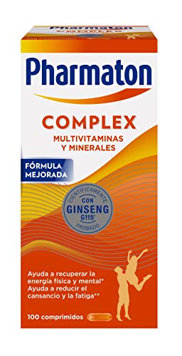 Pharmaton - Multivitamínico con ginseng, Complex 100 cápsulas, Ayuda a recuperar la energía