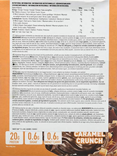 PhD Smart Bar Barritas Proteína Crujiente de caramelo (12 x 64g), 31% Proteína
