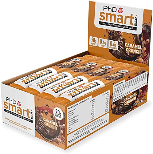 PhD Smart Bar Barritas Proteína Crujiente de caramelo (12 x 64g), 31% Proteína