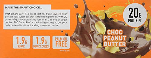 PhD Smart Bar Barritas Proteína Mantequilla de cacahuete con chocolate (12 x 64g), 31% Proteína PhD Smart Bar Barritas Proteína Mantequilla de cacahuete con chocolate (12 x 64g), 31% Proteína