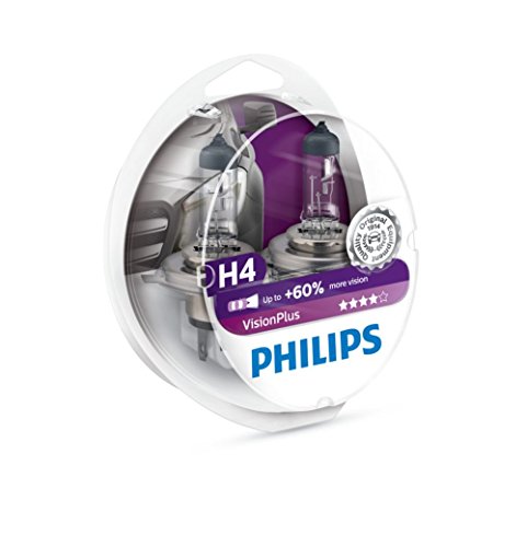 Philips 12342VPS2 VisionPlus - Bombillas H4 para faros delanteros (2 unidades)