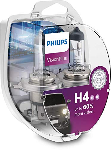 Philips 12342VPS2 VisionPlus - Bombillas H4 para faros delanteros (2 unidades)