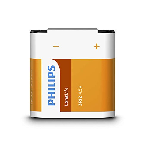 Philips 3R12L1B/10 - Batería Longlife (Zinc carbon, 4.5 V), color naranja