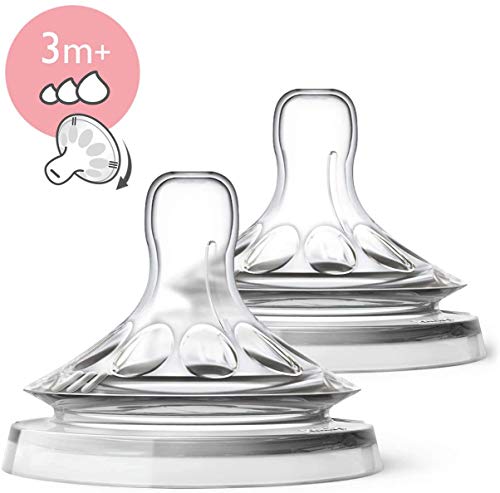 Philips Avent SCF045/27-2 - Tetinas natural flujo variable, 3m+, con 2 agujeros Philips Avent SCF045/27-2 - Tetinas natural flujo variable, 3m+, con 2 agujeros