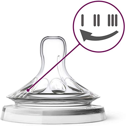 Philips Avent SCF045/27-2 - Tetinas natural flujo variable, 3m+, con 2 agujeros Philips Avent SCF045/27-2 - Tetinas natural flujo variable, 3m+, con 2 agujeros