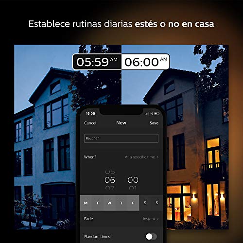 Philips Hue Bombilla Inteligente LED E14, 6 W, Luz Blanca de Cálida a Fría, Compatible con Alexa y Google Home Philips Hue Bombilla Inteligente LED E14, 6 W, Luz Blanca de Cálida a Fría, Compatible con Alexa y Google Home