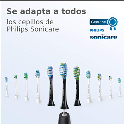 Philips HX9044/33 Pack 4 cabezales Sonicare Premium Plaque Control Negro con tecnología RFID y BrushSync mode