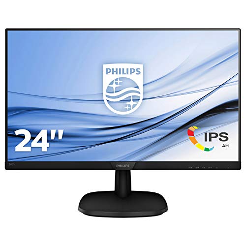 Philips Monitors 243V7QDAB/00 - Monitor IPS de 24 LCD, 23.8" / 60.5 cm, Altavoces, (Full HD, 1920x1080, Sin bordes, Flicker Free, Low Blue Mode, VESA, VGA + HDMI + DVI