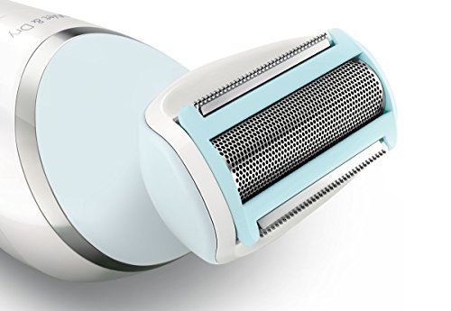 Philips SatinShave Advanced Afeitadora eléctrica en seco y húmedo BRL130/00 - Depiladora femenina (Azul, Blanco, Li-Ion, 8 V, 8 h, 60 min)