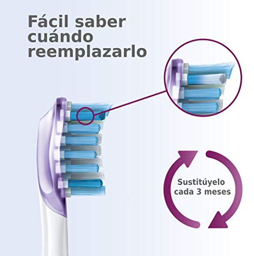 Philips Sonicare HX9073/07 - Pack de tres cabezales con tecnología RFID para Diamond Clean Smart, color blanco