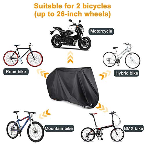 Phiraggit Funda Impermeable para Bicicleta para Exteriores, Oxford, 29 Pulgadas, a Prueba de Viento, UV, con Orificio de Bloqueo, Bolsa de Almacenamiento para Bicicletas de montaña y Carretera