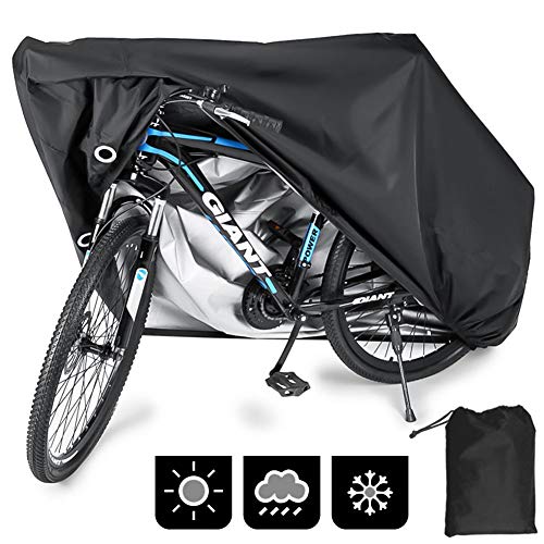 Phiraggit Funda Impermeable para Bicicleta para Exteriores, Oxford, 29 Pulgadas, a Prueba de Viento, UV, con Orificio de Bloqueo, Bolsa de Almacenamiento para Bicicletas de montaña y Carretera